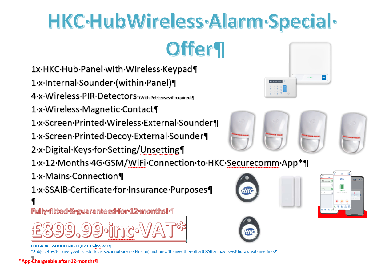 Special Offers | Crosby Intruder Alarms - Liverpool UK